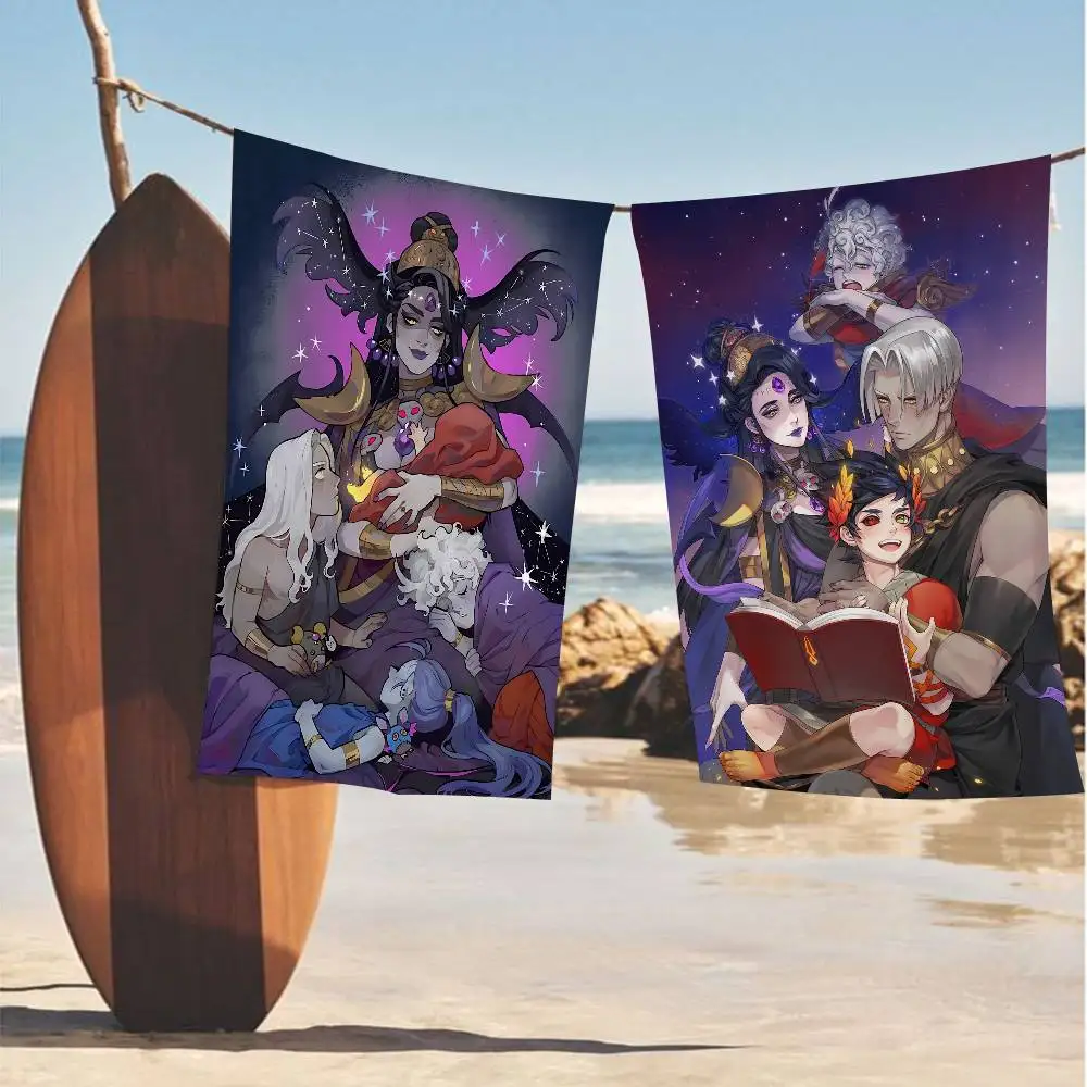 أمين H-Hades أنيمي الشاطئ منشفة السباحة لينة ماصة منشفة الأطفال هدايا للأطفال السفر التخييم الصالة الرياضية