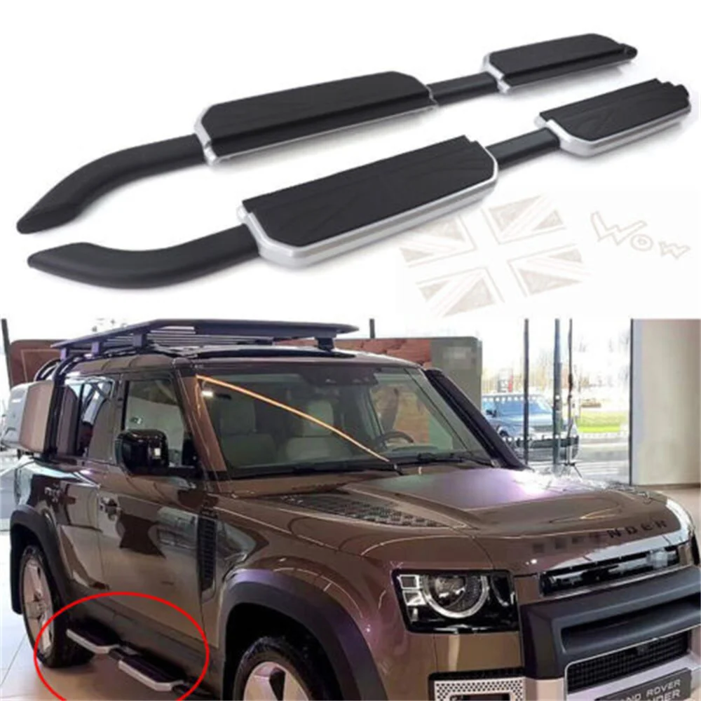 

2Pcs Running Board Nerf Bar Side Step Fits for Land Rover Defender 110 4D 2020-2024