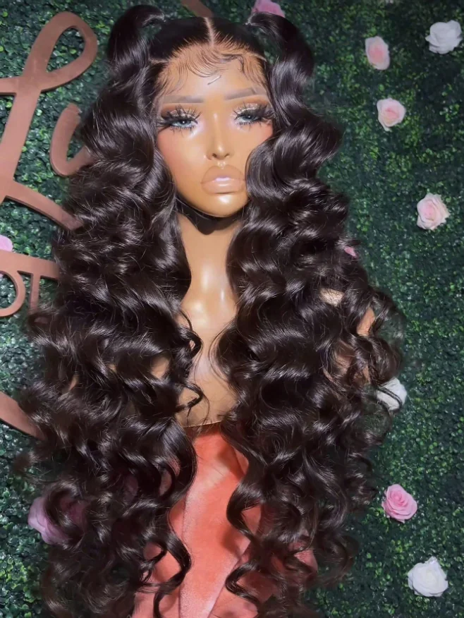 13x6 HD Lace Loose Deep Wave Frontal Wigs 180% Transparent 30 40 Inch 13x4 Deep Water Wave Curly Lace Front Human Hair Wigs