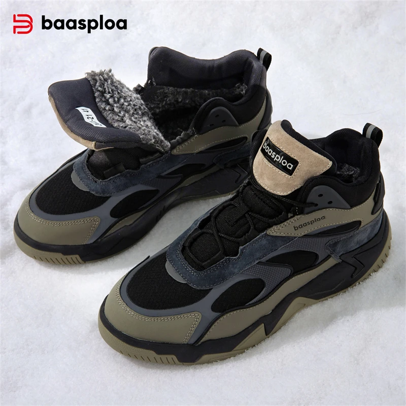 Inverno masculino tênis casuais de couro nova moda à prova dwaterproof água sapatos esportivos para homem conforto pelúcia quente masculino tênis antiderrapante ao ar livre