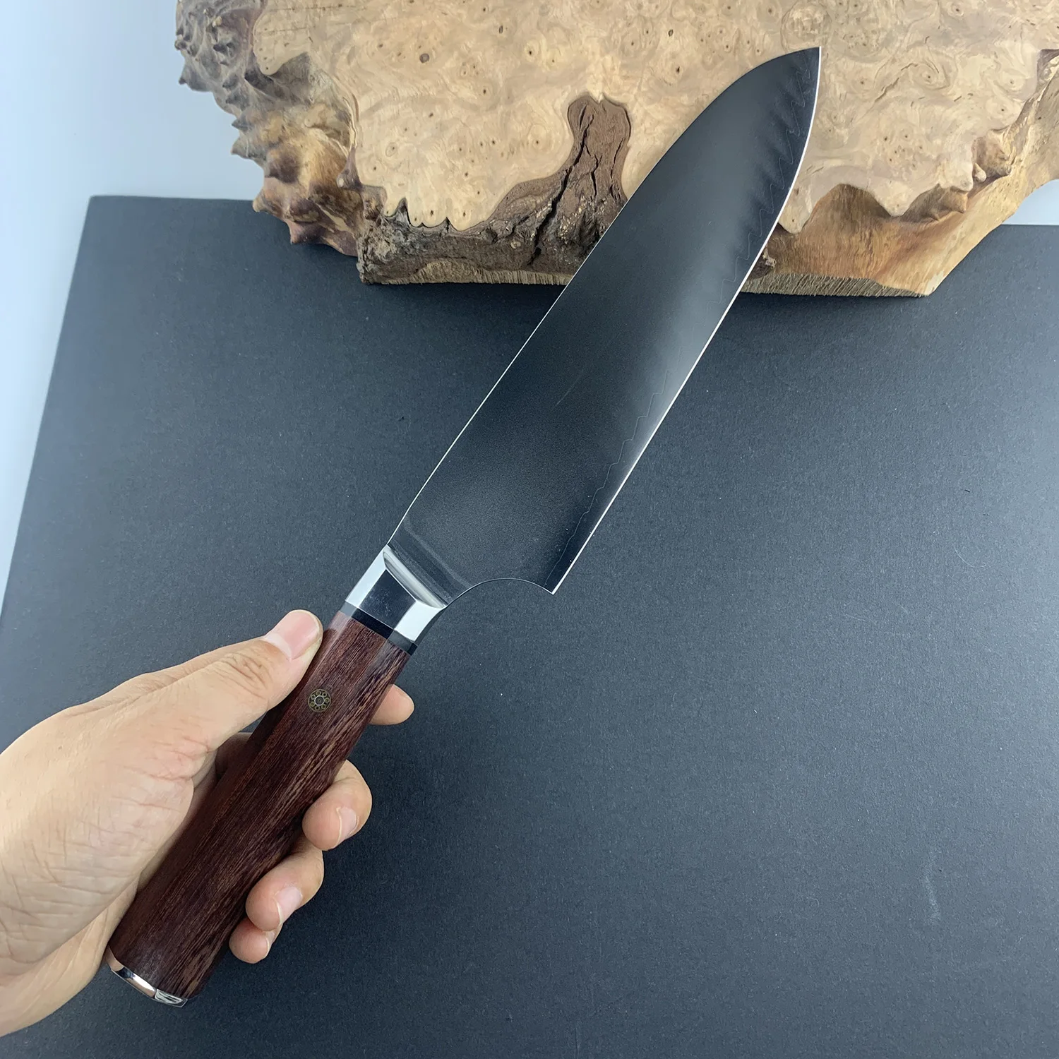 8 Inch Chef Knife 3-Layers Clad Steel VG10 Blade Rosewood Handle Sharp Cleaver Slicing Japanese Kitchen Knives Cooking Tools