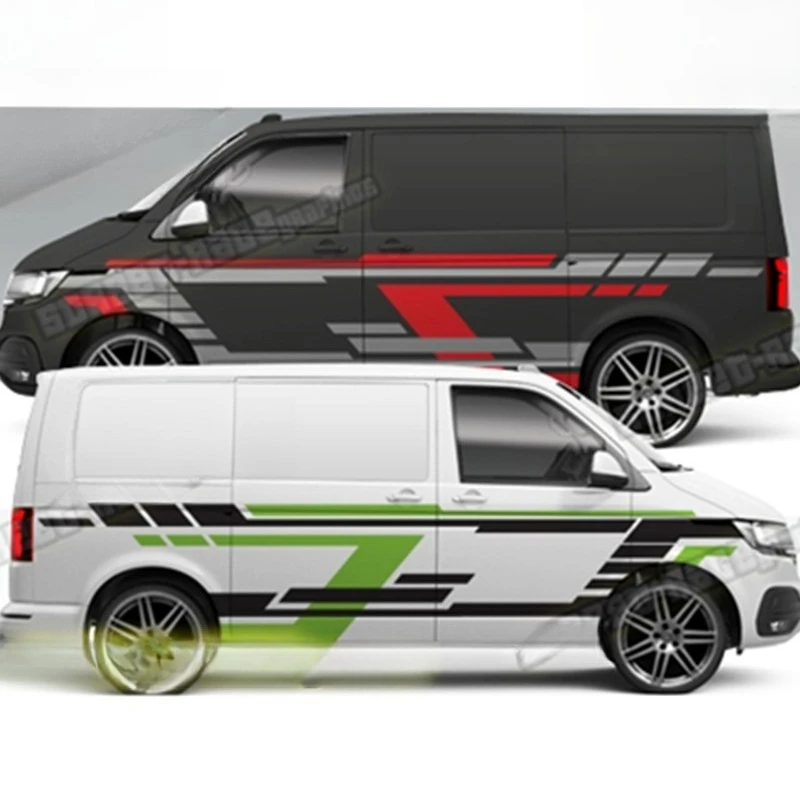Car Stickers FOR VW Transporter T4 T5 T6 body appearance full racing stripes decoration and modification Vinyl decal