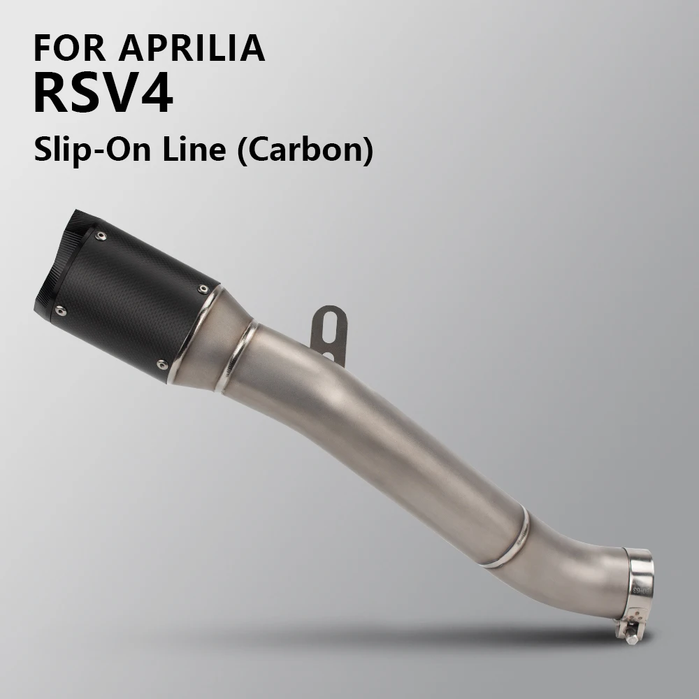 

Integrated titanium alloy tail , Motorcycle exhaust silencer, suitable fit for APRILIA RSV4 Slip-On Line(Carbon)