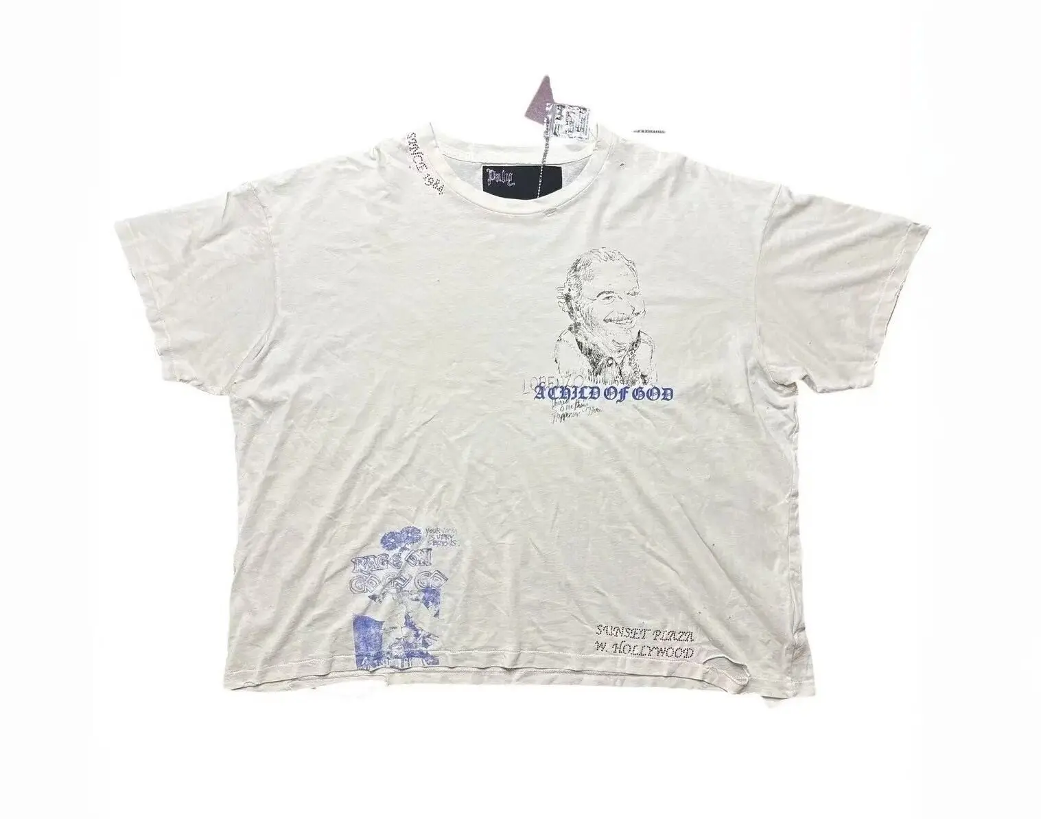 Paly Hollywood FW26 H. Lorenzo Anniversary Printed Washed Old Short Sleeve T-Shirt