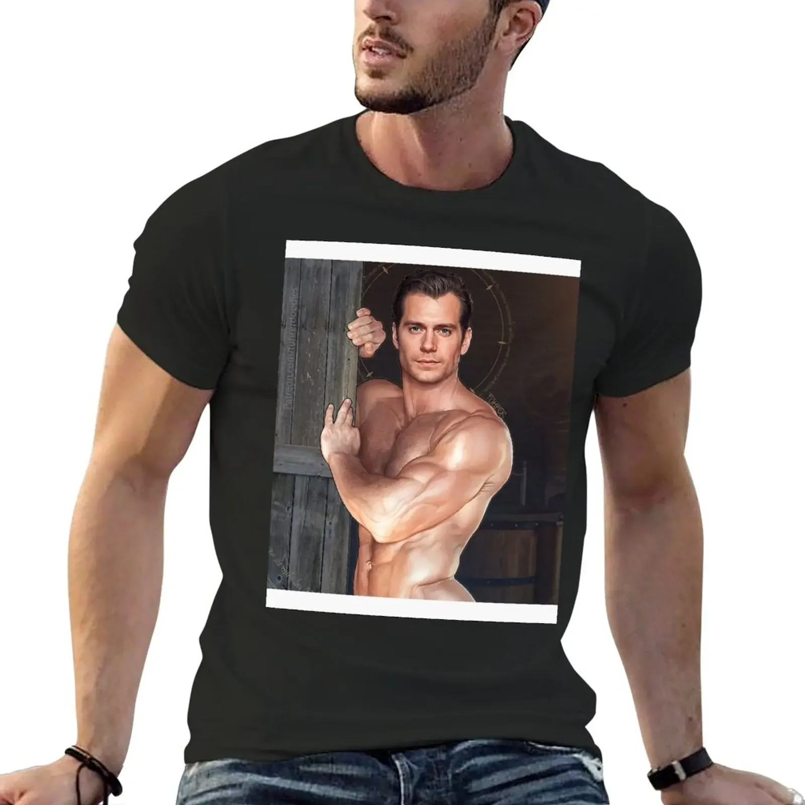 New Henry Cavill T-Shirt sublime t shirt oversized t shirt t shirt for men 2024 new arrival round neck cotton heavyweight manga