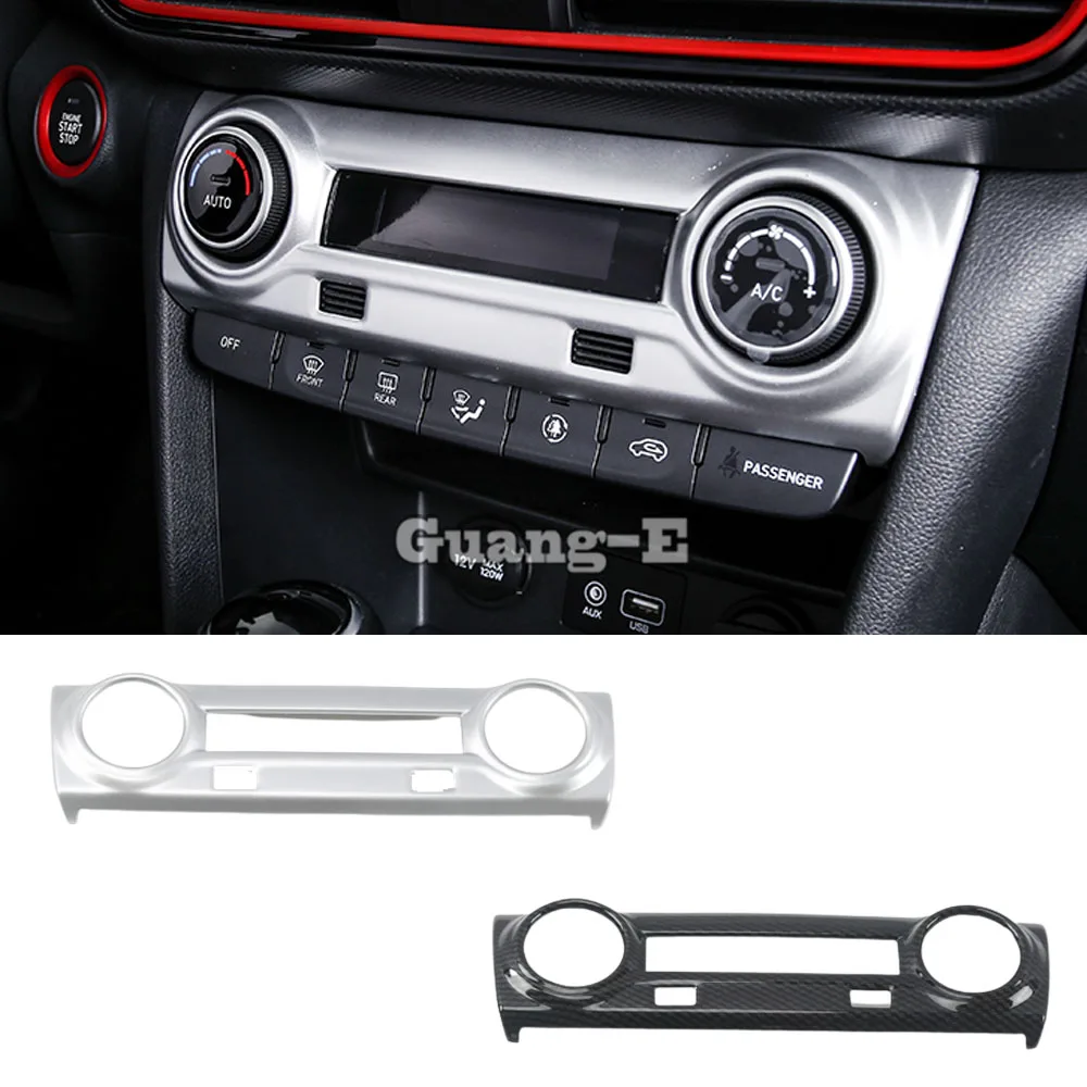 

Для Hyundai Kona Encino Kauai 2017 2018 2019 2020 2021 ABS матовая кнопка управления кондиционером розетка накладка рамка лампа 1 шт.