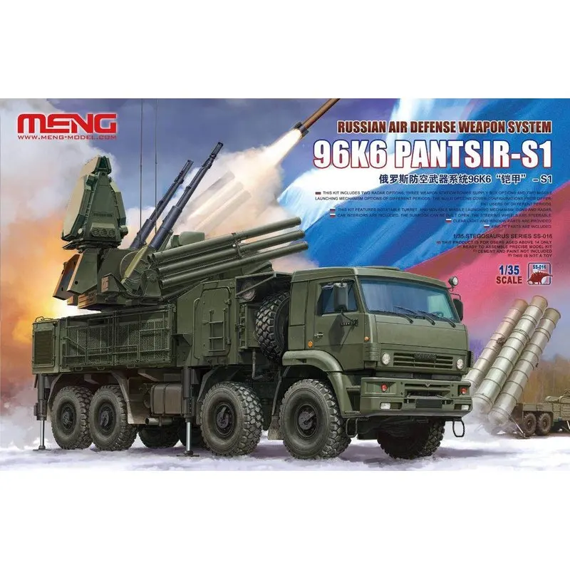 

Meng Model SS-016 1/35 Russian Air Defense Weapon System 96K6 Pantsir-S1 - Scale Model Kit