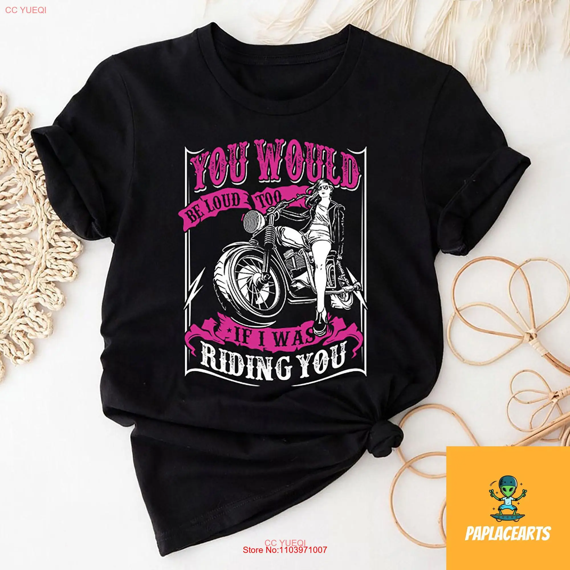 Вы также будут громкими, если я езжу на футболке, с длинными или короткими рукавами и мотоциклом для плохой девушки