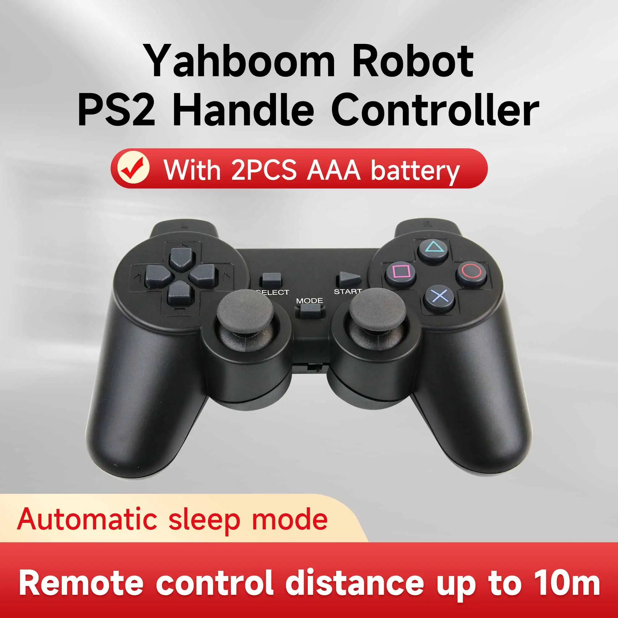 2.4G PS2 Wireless Remote Controler Gamepad 3 in 1 Joystick Smart Car and Robot Special Handle With Receiver Adapter and Battery