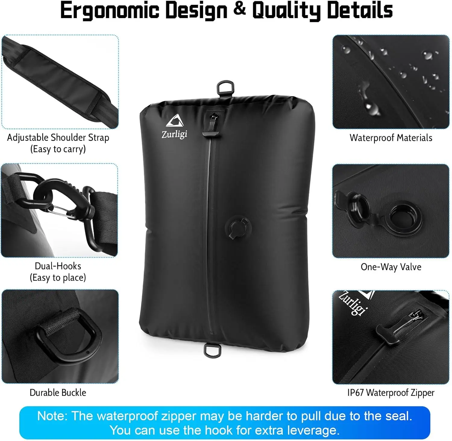 旅行、荷物、バックパック、スーツケース用のポンプと調節可能なストラップ付き再利用可能な真空圧縮バッグ