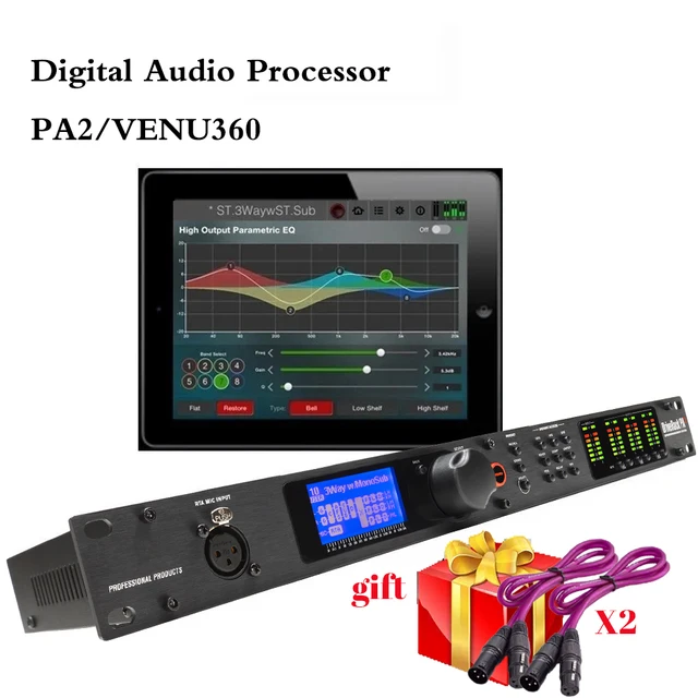 PA2/VENU360 2 wejścia 6 procesor audio etapu wyjściowego oryginalne oprogramowanie Pro Audio sterownik stojak profesjonalny procesor audio głośników