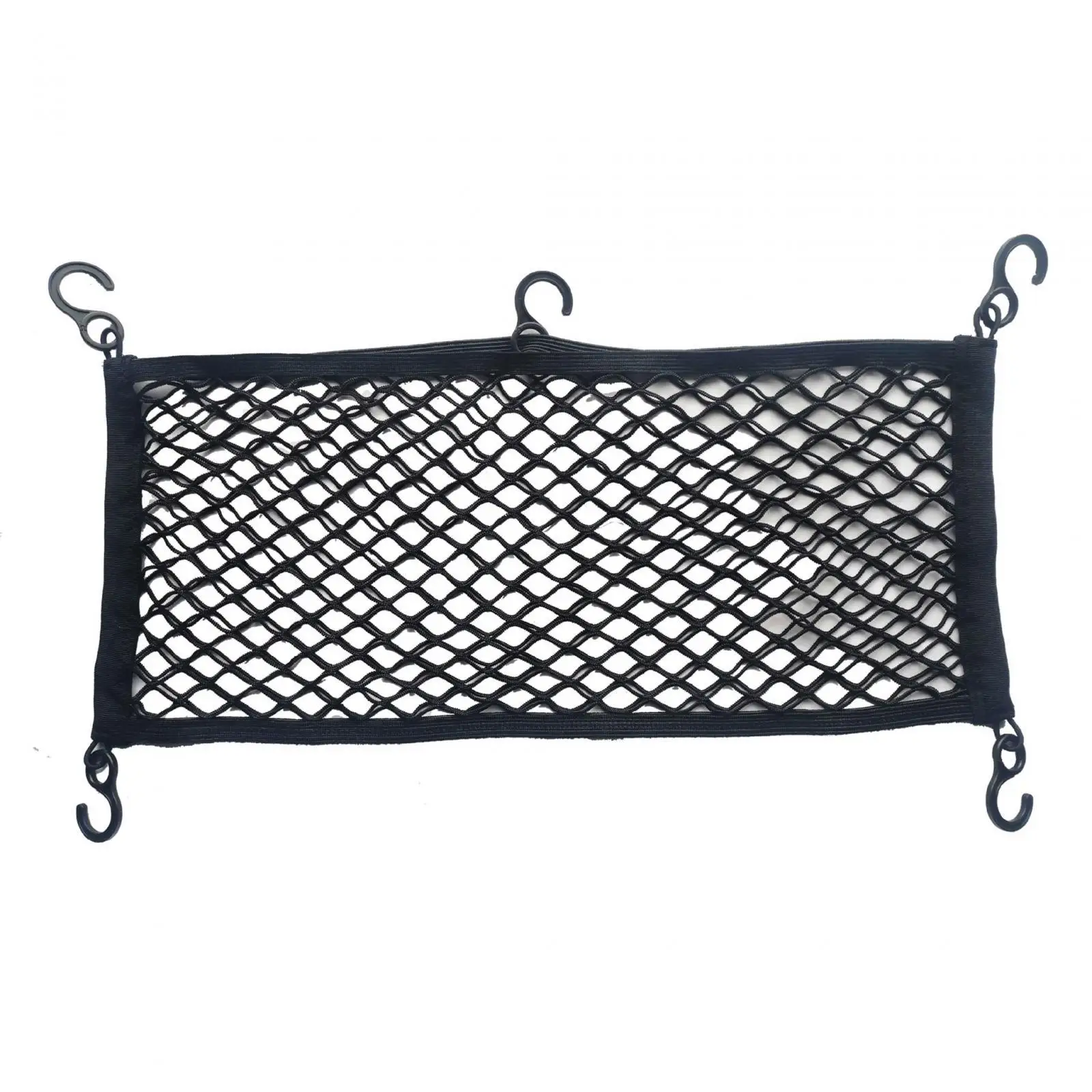 Boat Trailer Cargo Net with 5 Heavy Duty Hooks for Kayak Travel Home Moving Elastic Mesh Netting Organizer