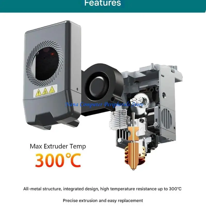 

F68C Professional Hotend For AD5X Supports ABS PETG Easy Maintenance