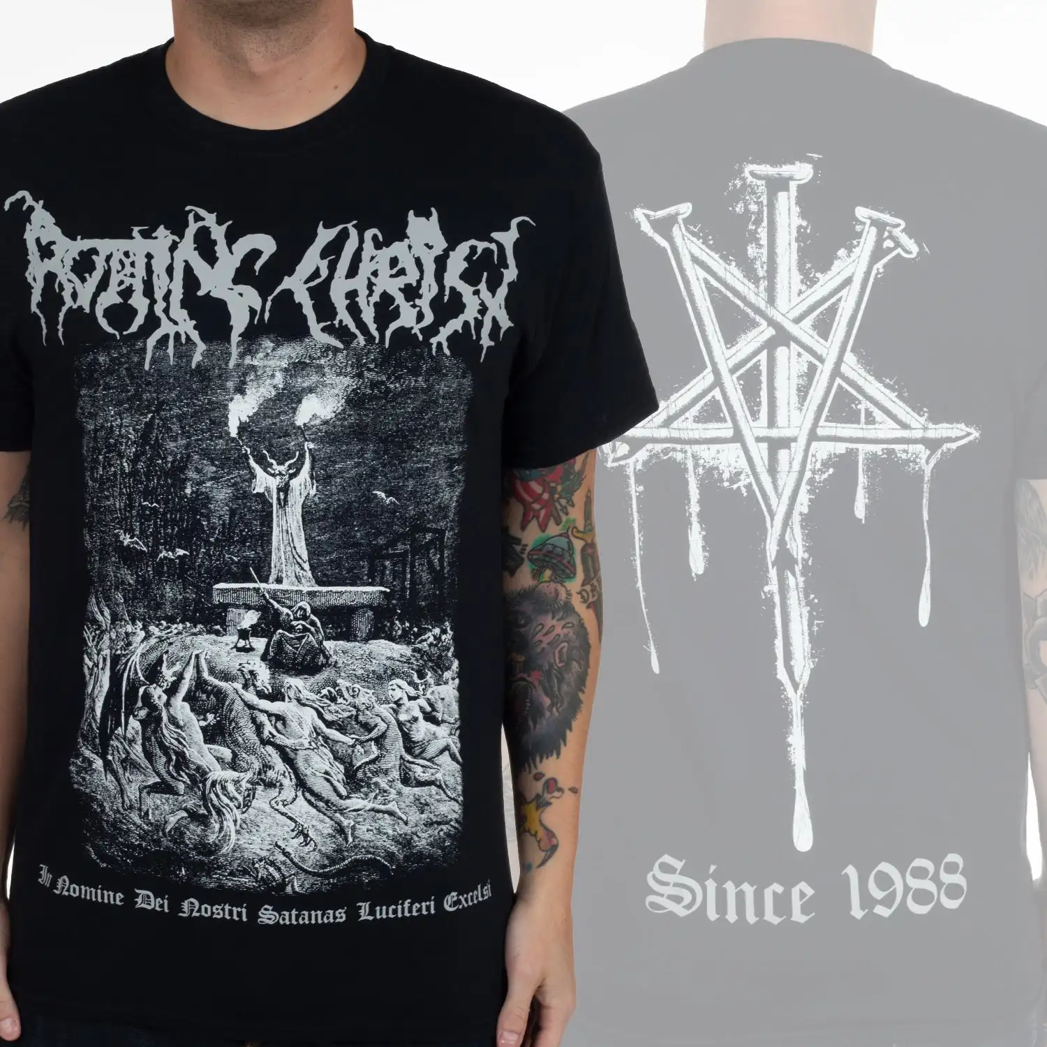 Rotting Christ in Nomine Dei Nostris Band T-Shirt 100% Cotton Graphic Tee Men Women Summer Streetwear Top