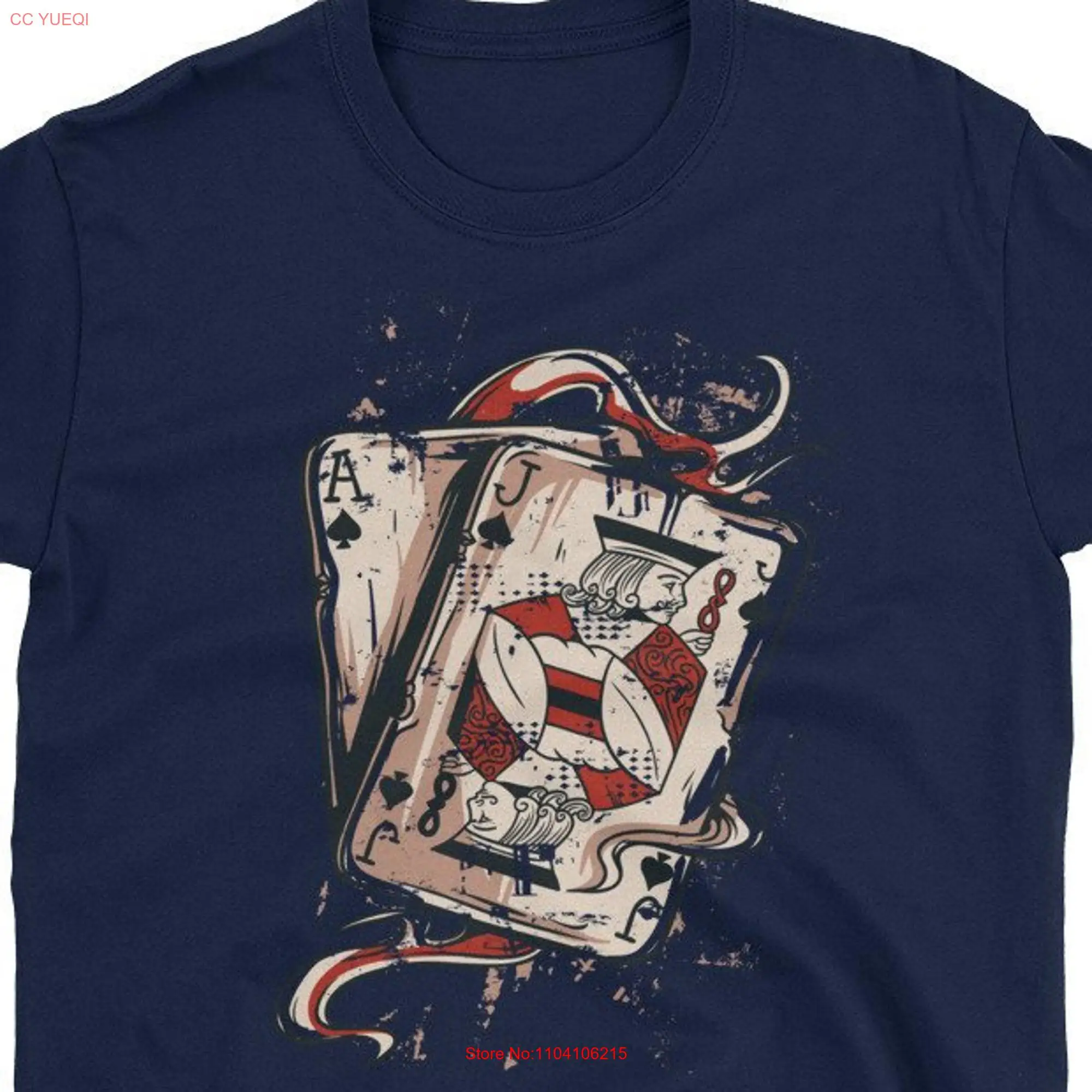 Backjack Poker Hand for Player and Gamblers 21 is Great of Cards  T Shirt long or short sleeves