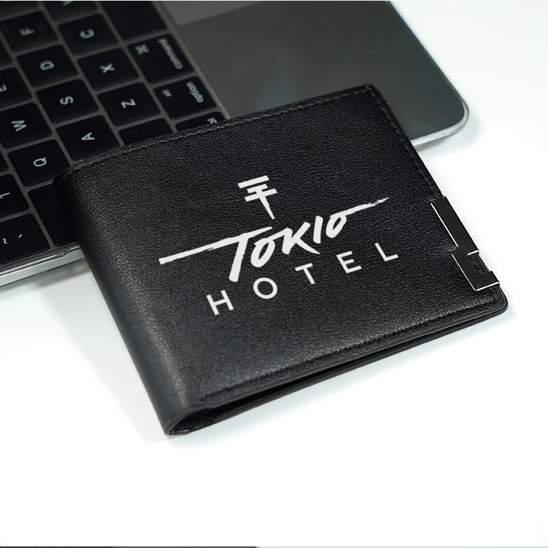 Tokio Hotel Cartera de PU premium para hombre Diseño minimalista Ligero Durable Accesorio de moda para negocios diarios