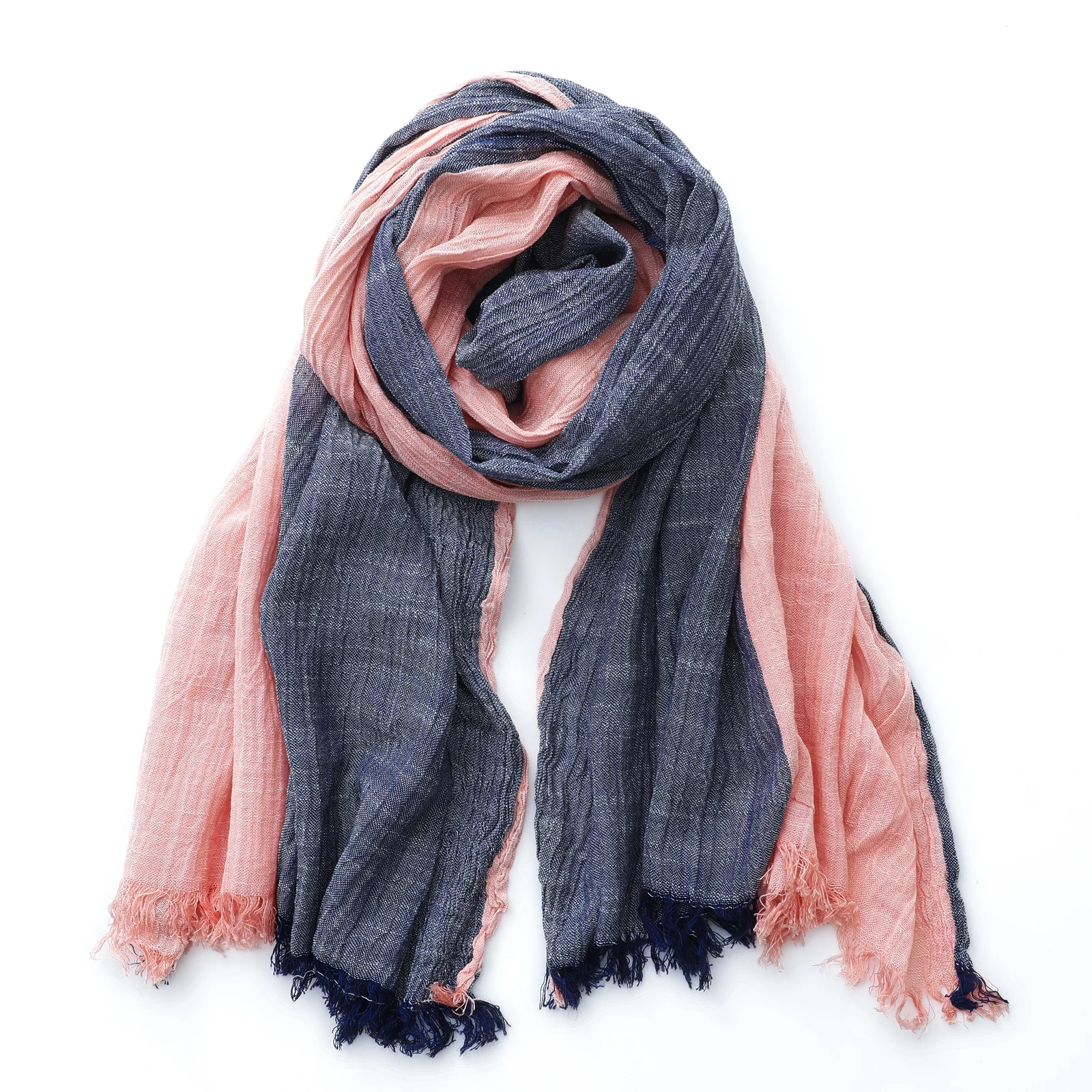 Cotton Linen Striped Scarf for Men Autumn Winter Patchwork Scarves Warm Neckerchief Male Accessories Bufanda Shawl