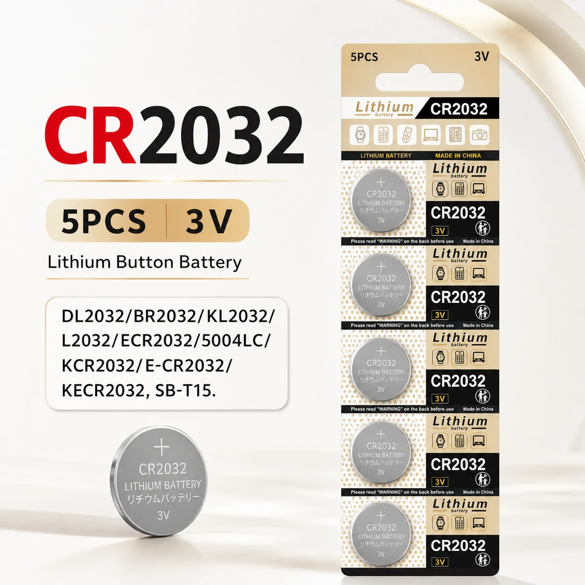 Lithium Coin Cell Battery CR2032 3V 200mAh 2-10PCS DL2032 ECR2032 For Watch Toy Calculator Key Remote Control