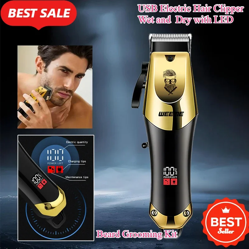 

Men's 3-in-1 USB Rechargeable Hair Clippers Body/Hair/Beard Grooming Kit, Fast Charge & Travel-Friendly for Home/Holiday Use