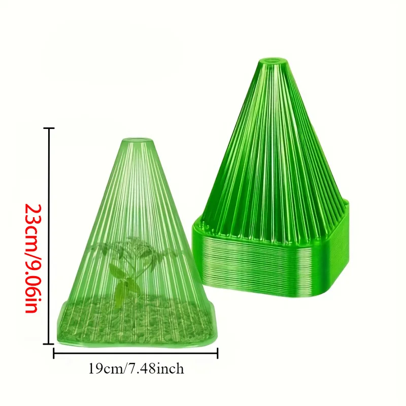 

6PCS Reusable Seedling Protective Cover Growth Box Planting Tent Plant Clock Cover To Protect Plant From Bird Frost Snail Damage
