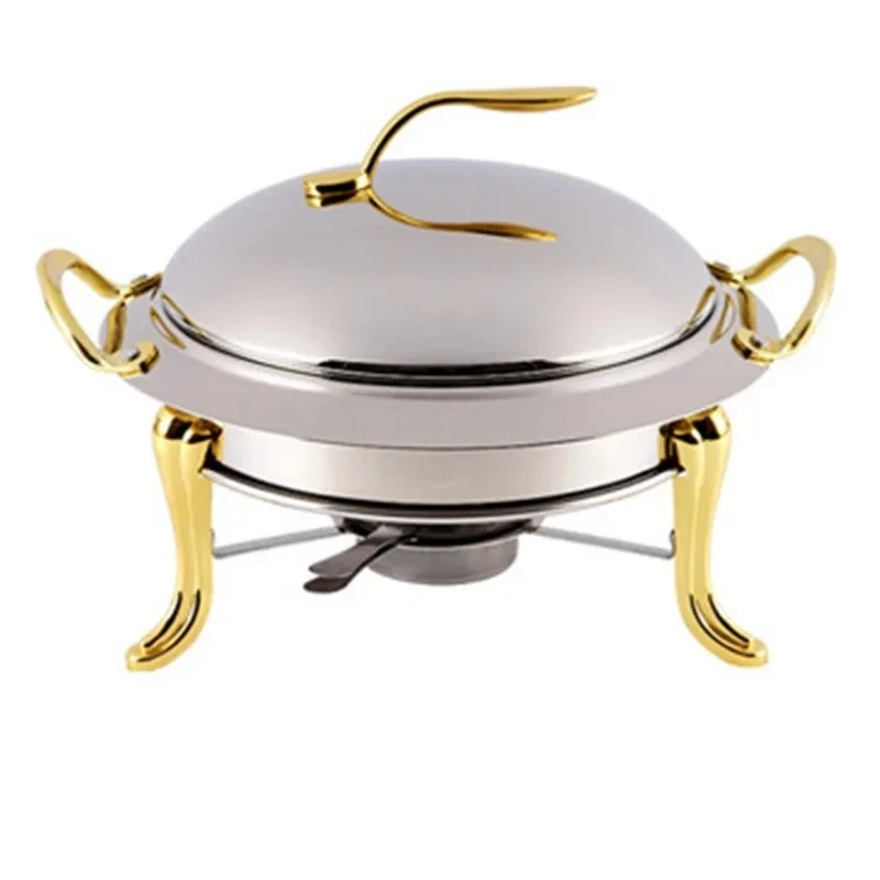 Thickened stainless steel alcohol dry gold  small hotpot restaurant Pot hotel commercial household shabu fry pot hot pot