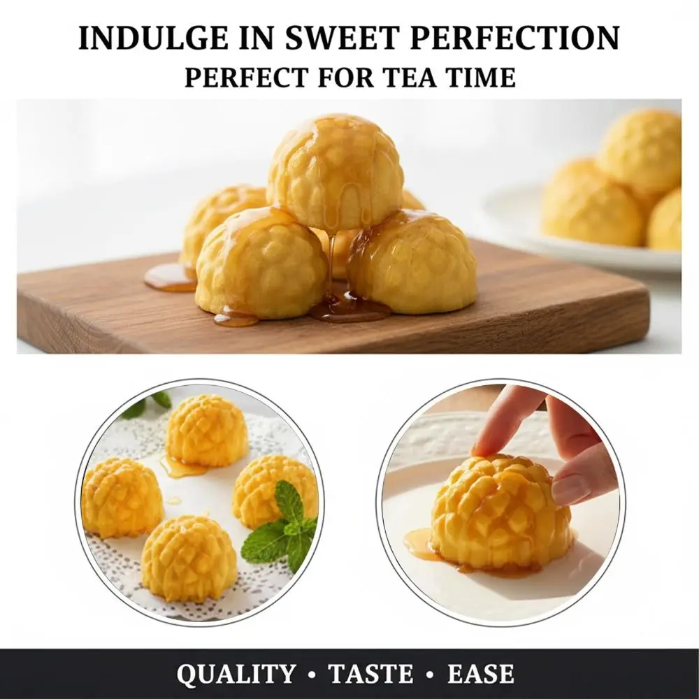 New 15 Cells Baking Cake Molds Cracked Texture Hemispherical Chocolate Mold Reusable Heat-Resistant Pudding Mould Kitchen Tools