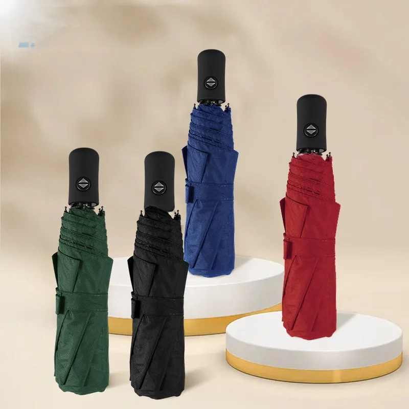 

Promotional Advertising Umbrella Double Business Fold Three Black Glue Sunshade Umbrella Printed Logo Home Daily Use