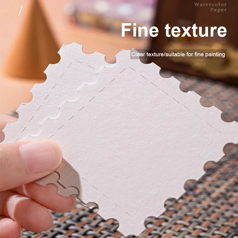 بورانس ختم تذكرة كعب ورق ألوان مائية 25/75 ورقة 300 جرام خطوط دقيقة مربع ألوان مائية ورق رسم فني لوازم الرسم