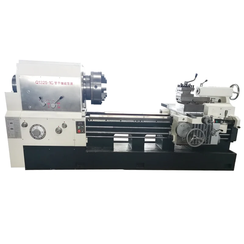 Airow Pipe Thread Lathe Q1325 Manual Pipe Threading Metal Lathe Machine Parallel Lathe