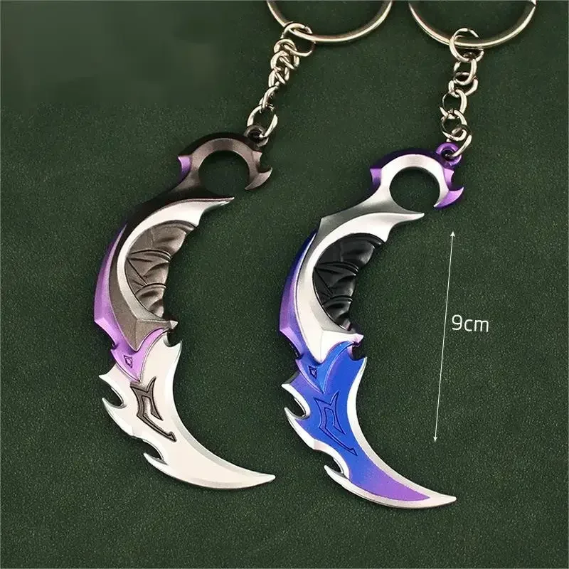 Hot Valorant Weapon Metal Melee Reaver 2.0 Karambit M4 AK Mini Gun Bully Boy Anime Game Ninja Sword Keychain Gift Toy for Boys