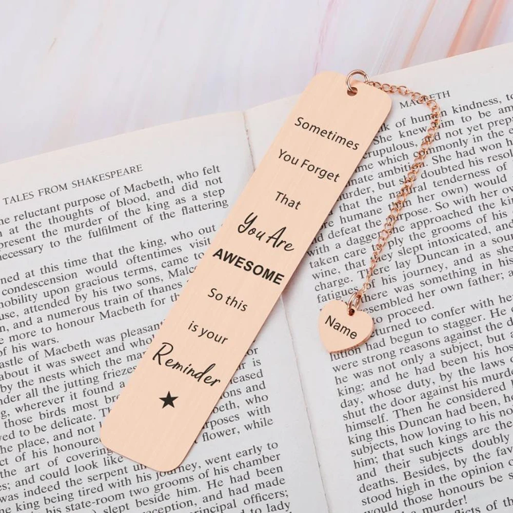 Inspirational gifts for men, thank you gifts, Christmas gifts for son and her, custom laser engraved bookmarks