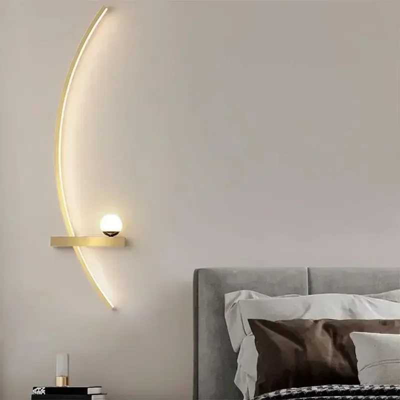 Applique Murale LED Moderne, 53cm, Ligne de Magasin, Lumière Droite pour Chambre à Coucher, oral et, Salon, Arrière-Plan, Allée, Illuminations Intérieures