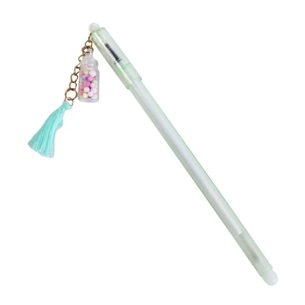 

Милые канцелярские товары для девочек, школьные канцелярские принадлежности, ручка с подвеской в виде медведя, гелевая ручка, ручка для подписи, стираемая ручка