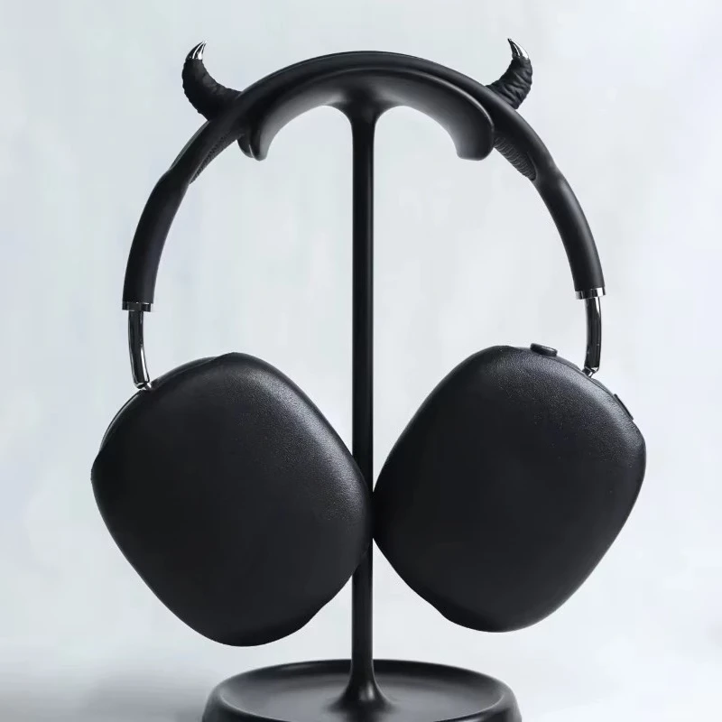 Gothic Devil Horn 3D Decor Headphone Case For AirPods Max Anti-Scratch Shockproof Custom Ear Cup Cover  Headphone Accessory