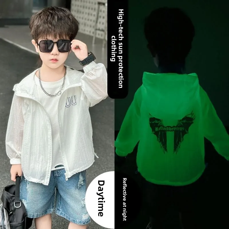 XXXS taille été lumineux à capuche crème solaire vêtements XXXS taille ample décontracté mince respirant crème solaire Fluorescent vêtements veste