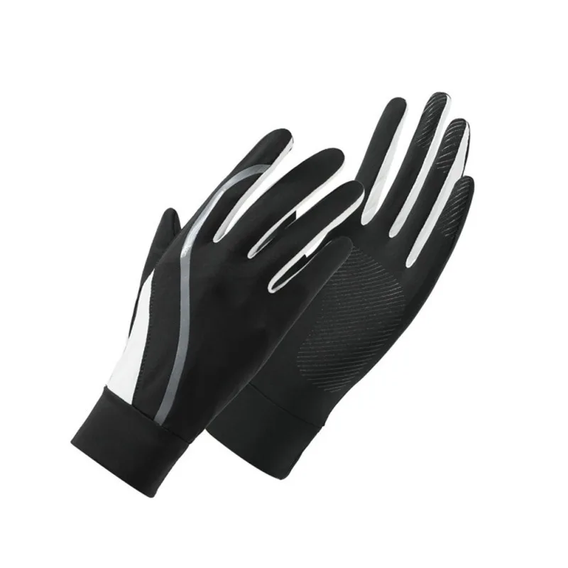 Women Gloves Summer Ladies Anti-uv Sunscreen Ice Silk Thin Gloves Mesh Breathable Fingertip Touch Screen Driving Gloves