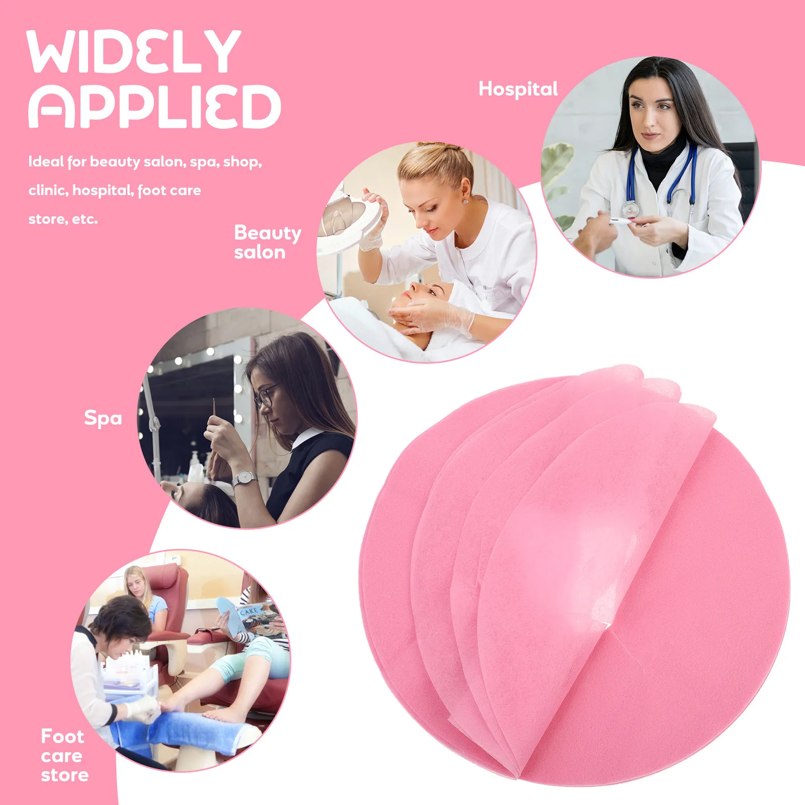 Disposable Face Massage Pillow Covers 100 Pcs Nonwoven Breathable Face Hole Towels for Spa Salon Hospital