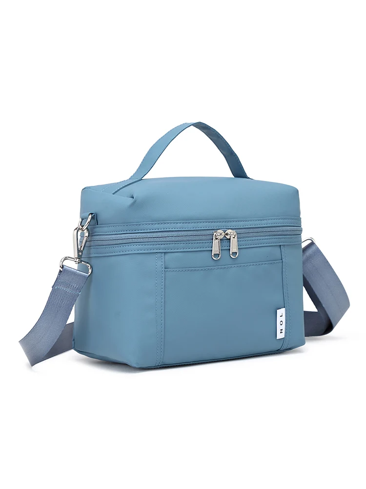 NOL Fashion Japanese Style Insulated Lunch Bag Single Shoulder Handheld Picnic Bag Eco-friendly Meal Box Bag for Office Workers