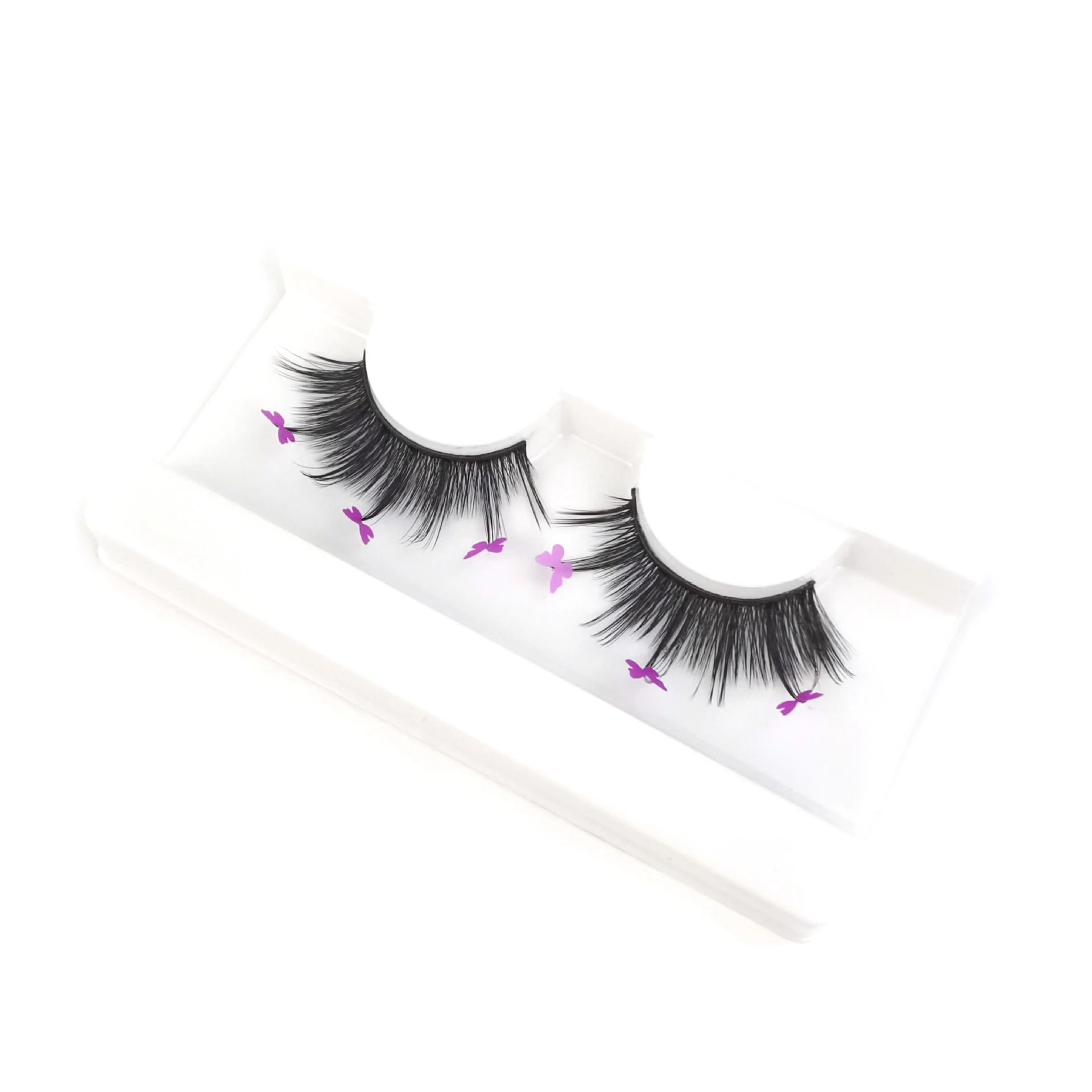 

Makeup Supplies Fluffy Butterfly Lashes Colorful Glitter 5D Mink Lashes Comics Cosplay Reusable False Eyelashes Daily