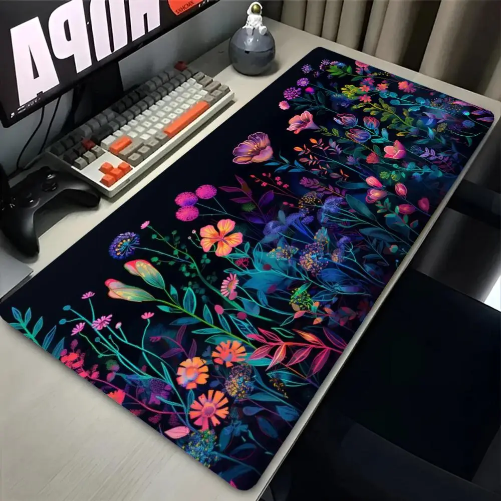 Wild Flower Meadow Mousepad Table Mat Playmat Vibrant Anti Fade Print Anime Games Pads For Laptop