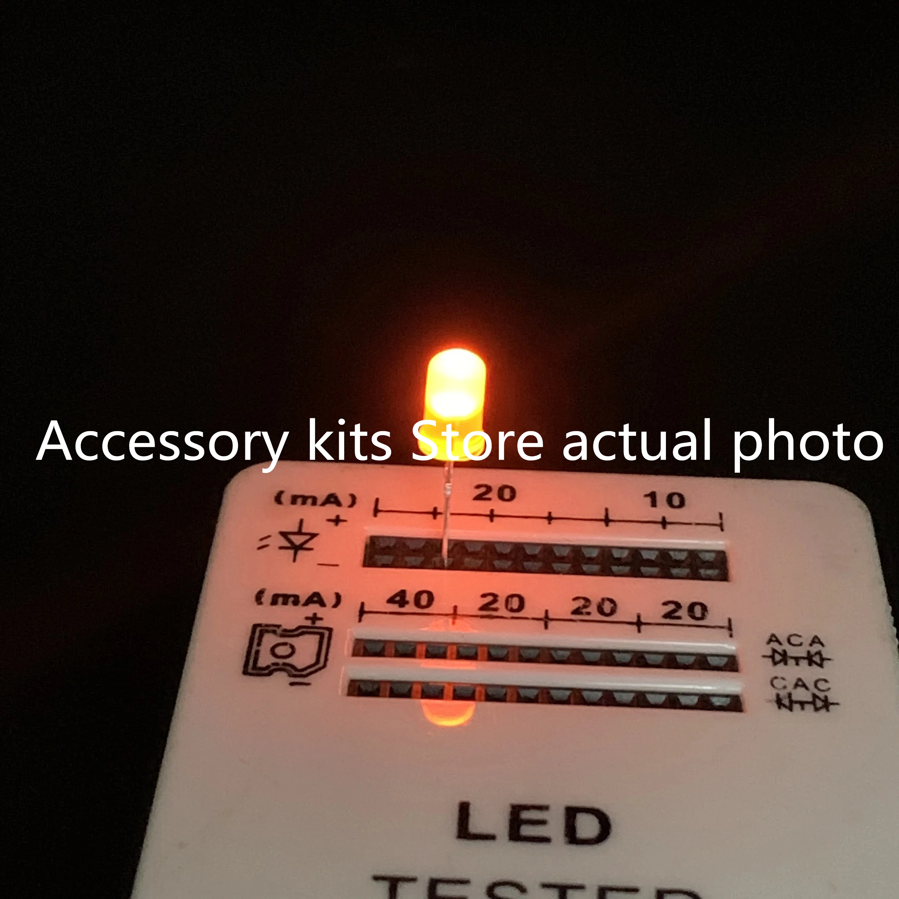 5mm orange light, orange light F5 high brightness LED, directly inserted into round head orange emitting LED(50pcs)