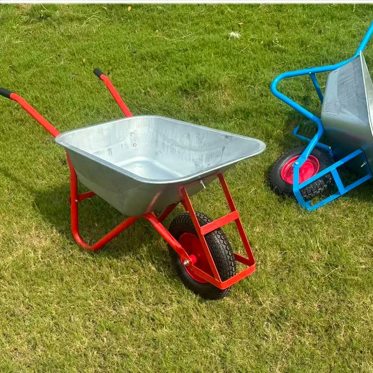 Manual Single-Wheel Farm Construction Cart - Tilting Wheelbarrow for Sand Soil, Rubbish Cargo Hauling