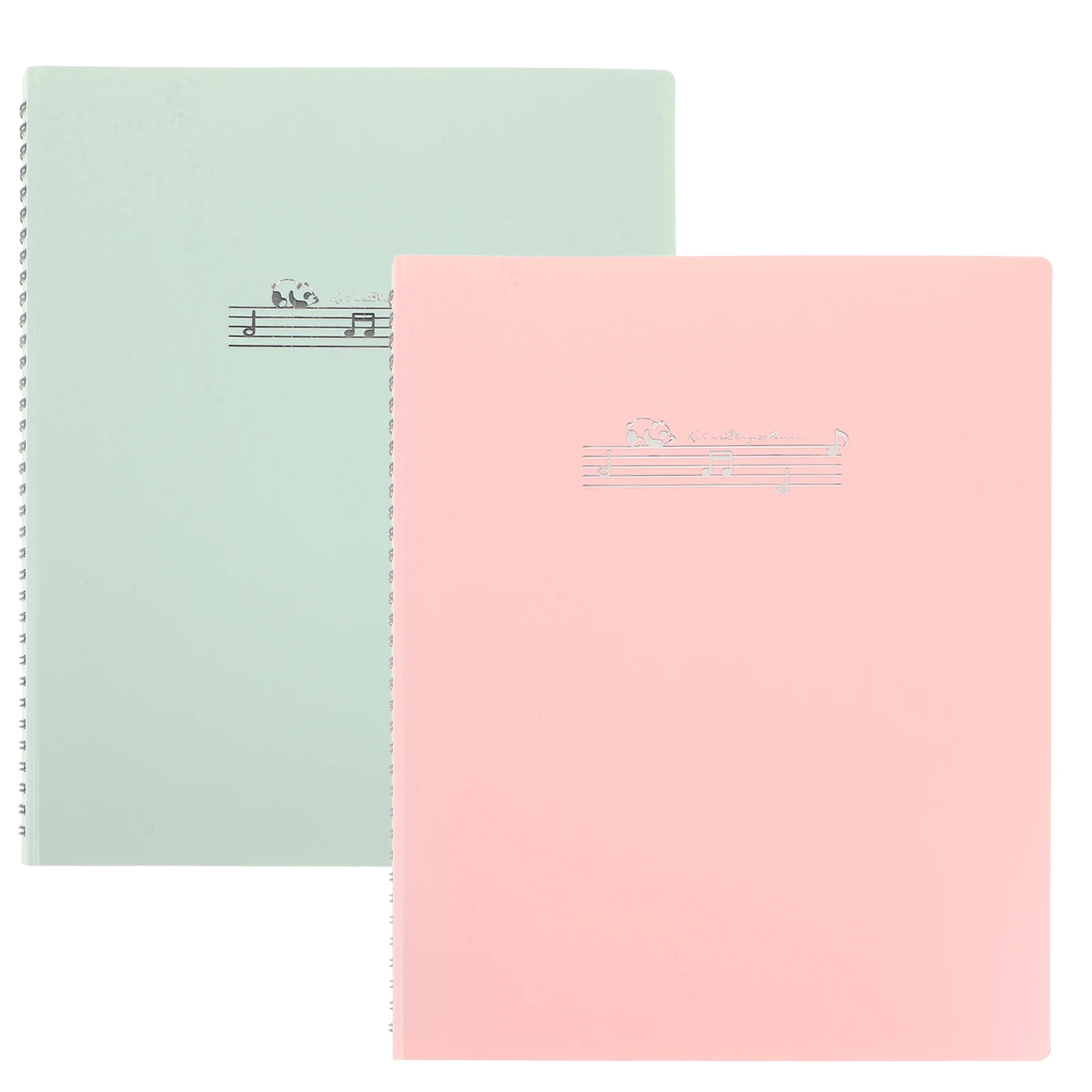 

2pcs A4 Transparent Thickened Sheet Organizer Durable File Holder For Musicians Students Band Choral Flip Spiral