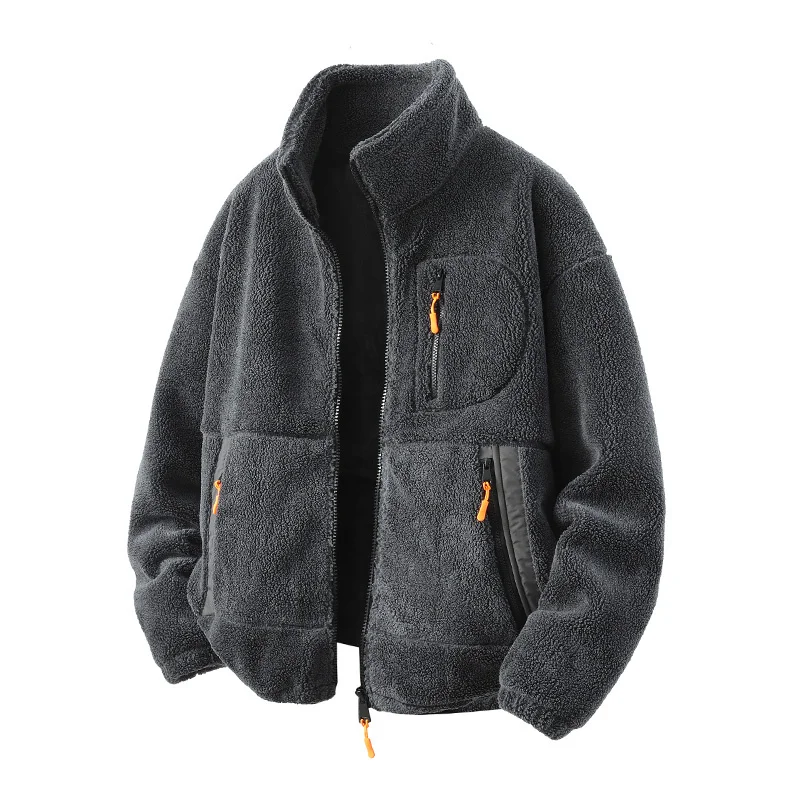 

GIOIOMen's Cotton Jacket，Winter New Thickened Lamb Wool Warm Loose Casual Jacket Men's Coat