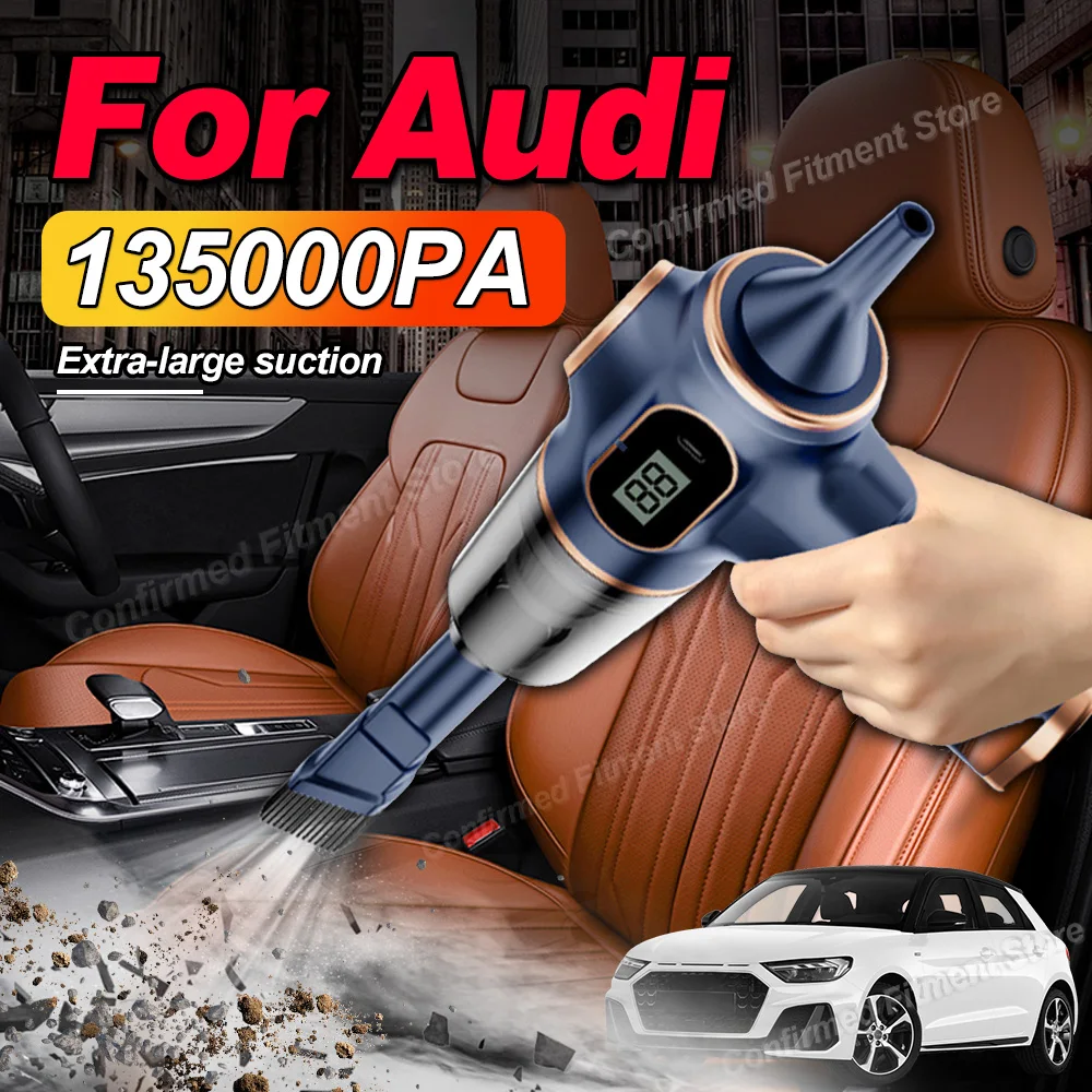 Wireless Car Vacuum Cleaner 135000PA High-Power Deep Cleaning Integrated Blowing And Suction For Audi A1 A3 A4 A5 A6 A7 A8