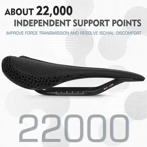 BUCKLOS 3D 인쇄 자전거 안장 탄소 섬유 자전거 좌석 260*143MM 초경량 3D 안장 탄소 레이싱 자전거 좌석 쿠션