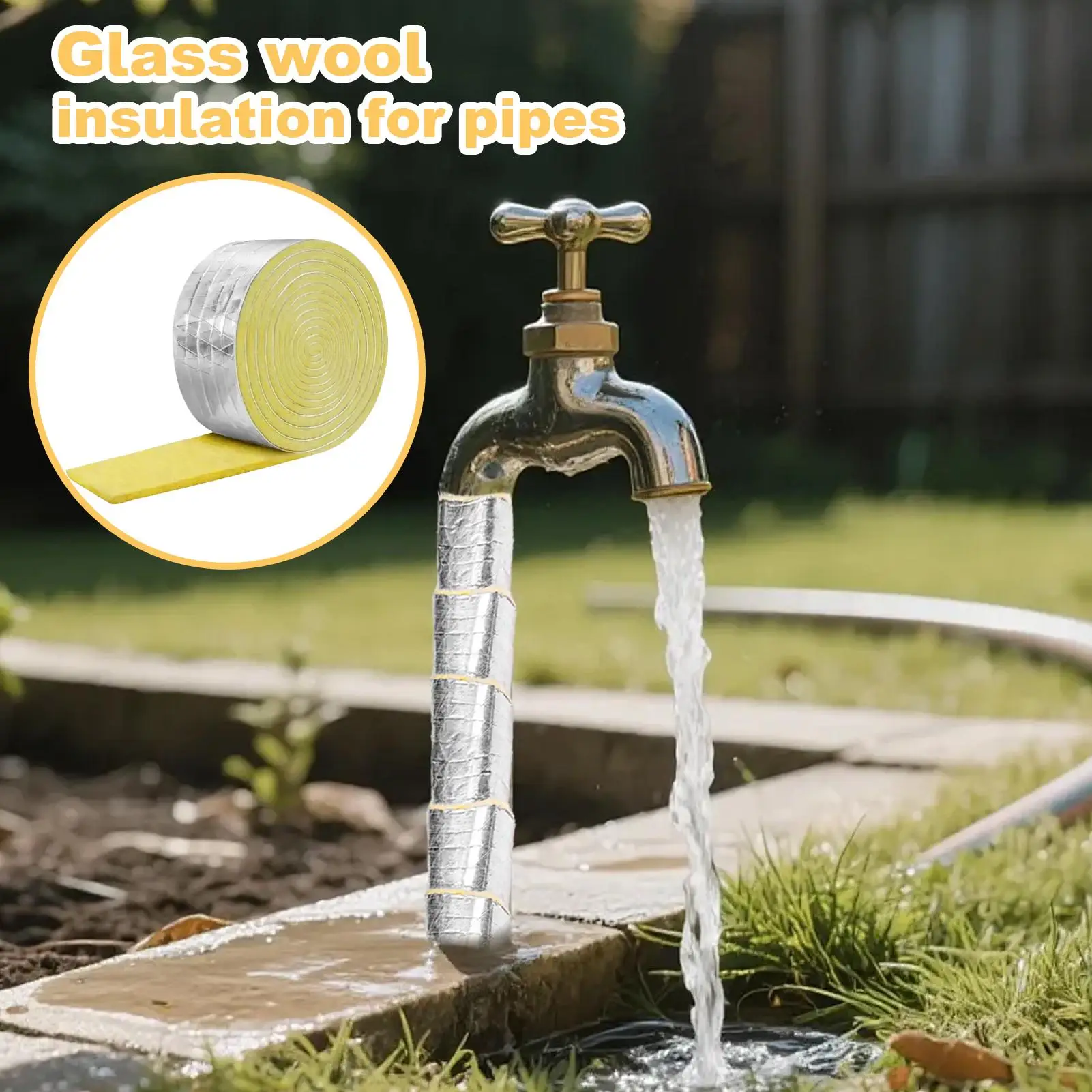 เทปฉนวนกันความร้อนแบบมีกาวในตัว 10 เมตร สำหรับปิดผนึกท่อ HVAC ป้องกันความร้อนสำหรับท่อน้ำ ฤดูหนาว เครื่องปรับอากาศ รถบ้าน และใช้ในบ้าน