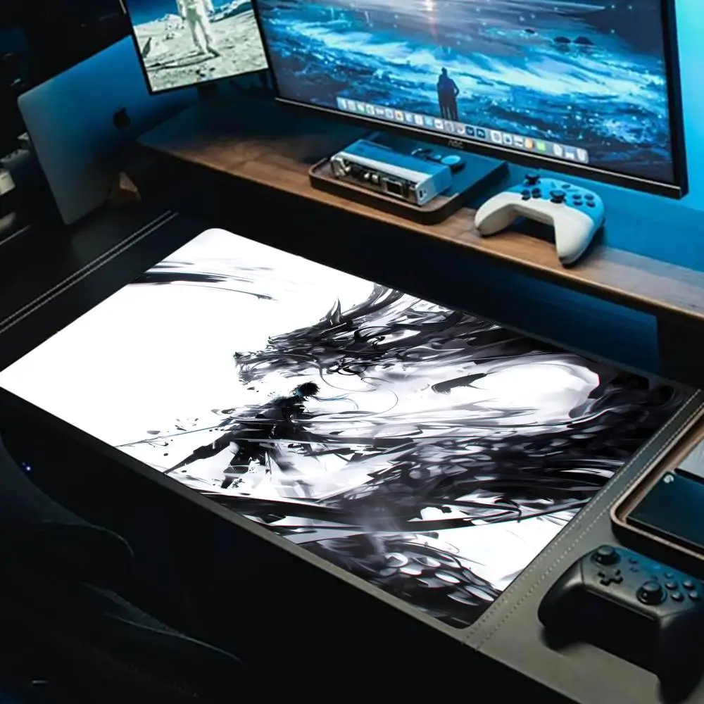 

Ink Martial Arts Mouse Pad XXL Large Gaming Accessory Rubber Deskmat HD Non-Slip Computer Keyboard Mat New Laptop Long Mousepad