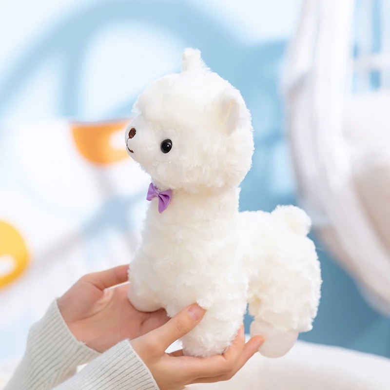 Juguete de peluche de Alpaca colorido de 3 estilos, mascota de postura de pie, muñeco de peluche de oveja, muñeco de compañía para dormir de Alpaca bonito para chico