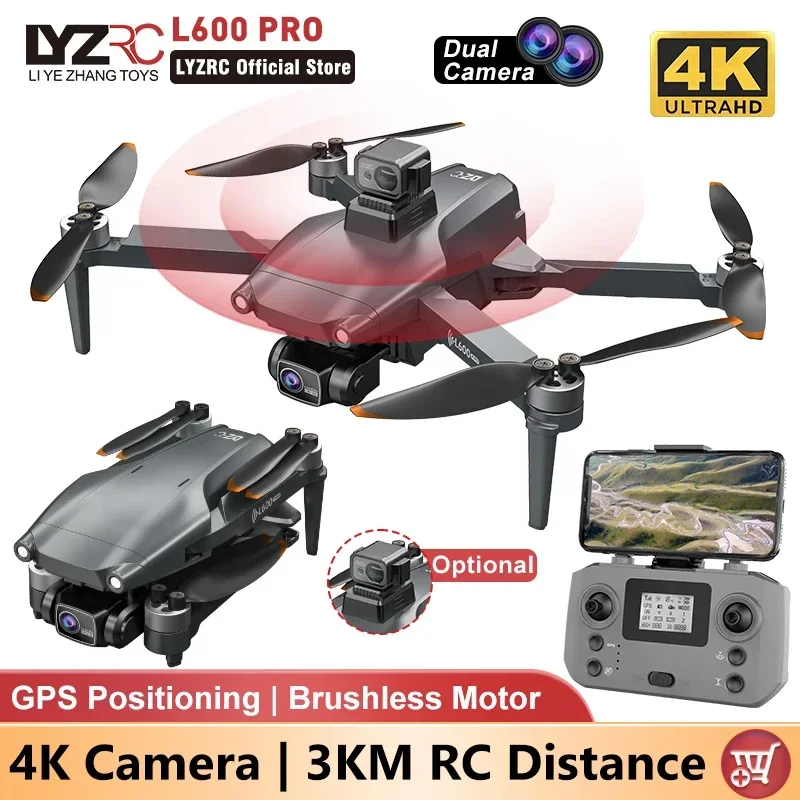 LYZRC L600 PRO GPS Drone 4K Professional HD Dual Camera Brushless Motor Quadcopter 360° Obstacle Avoidance 5G WIFI FPV RC Drones